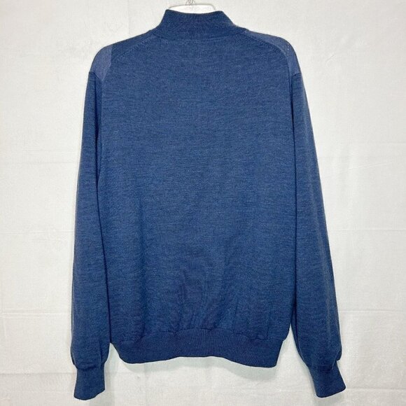 Fairway & Greene Masters Golf 1/4 Zip Argyle Italian Merino Wool Sweater Sz L - Picture 6 of 10